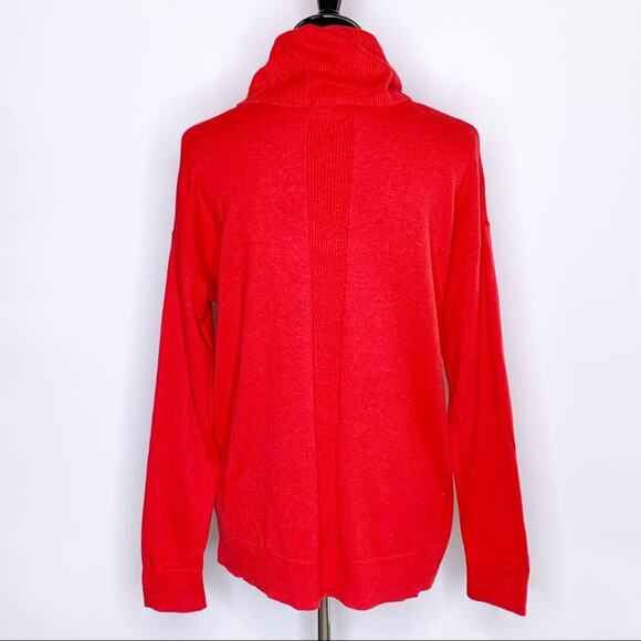 Banana Republic Factory red cowl turtleneck sweater size Small - Picture 12 of 12